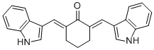 2,6-BIS[(E)-1H-INDOL-3-YLMETHYLIDENE]CYCLOHEXANONE CAS#: 53013-60-8