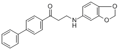 3-(1,3-BENZODIOXOL-5-YLAMINO)-1-[1,1'-BIPHENYL]-4-YL-1-PROPANONE CAS#: 477333-86-1