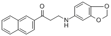 3-(1,3-benzodioxol-5-ylamino)-1-(2-naphthyl)-1-propanone CAS#: 477333-91-8