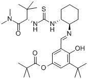 3-[[[(1R,2R)-2-[[[[(1S)-1-[(Dimethylamino)carbonyl]-2,2-dimethylpropyl]amino]thioxomethyl]amino]cyclohexyl]imino]methyl]-5-(1,1-dimethylethyl)-4-hydroxyphenyl  2,2-dimethylpropanoate CAS#: 462632-54-8