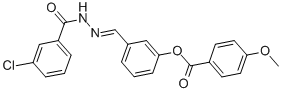 3-[2-(3-chlorobenzoyl)carbohydrazonoyl]phenyl 4-methoxybenzoate CAS#: 494757-97-0