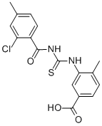 3-[[[(2-CHLORO-4-METHYLBENZOYL)AMINO]THIOXOMETHYL]AMINO]-4-METHYL-BENZOIC ACID CAS#: 433962-10-8