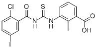 3-[[[(2-CHLORO-5-IODOBENZOYL)AMINO]THIOXOMETHYL]AMINO]-2-METHYL-BENZOIC ACID CAS#: 434305-30-3