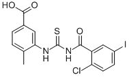 3-[[[(2-CHLORO-5-IODOBENZOYL)AMINO]THIOXOMETHYL]AMINO]-4-METHYL-BENZOIC ACID CAS#: 433953-08-3