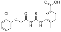 3-[[[[(2-CHLOROPHENOXY)ACETYL]AMINO]THIOXOMETHYL]AMINO]-4-METHYL-BENZOIC ACID CAS#: 536978-73-1