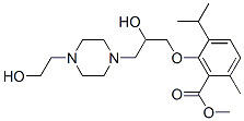 3-[2-Hydroxy-3-[4-(2-hydroxyethyl)-1-piperazinyl]propoxy]-p-cymene-2-carboxylic acid methyl ester CAS#: 53335-20-9