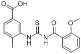 3-[[[(2-METHOXYBENZOYL)AMINO]THIOXOMETHYL]AMINO]-4-METHYL-BENZOIC ACID CAS#: 433691-40-8