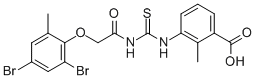 3-[[[[(2,4-DIBROMO-6-METHYLPHENOXY)ACETYL]AMINO]THIOXOMETHYL]AMINO]-2-METHYL-BENZOIC ACID CAS#: 535963-25-8