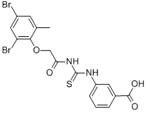 3-[[[[(2,4-DIBROMO-6-METHYLPHENOXY)ACETYL]AMINO]THIOXOMETHYL]AMINO]-BENZOIC ACID CAS#: 461420-90-6