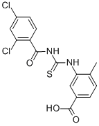 3-[[[(2,4-DICHLOROBENZOYL)AMINO]THIOXOMETHYL]AMINO]-4-METHYL-BENZOIC ACID CAS#: 433967-81-8