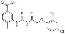 3-[[[[(2,4-DICHLOROPHENOXY)ACETYL]AMINO]THIOXOMETHYL]AMINO]-4-METHYL-BENZOIC ACID CAS#: 461397-40-0