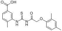 3-[[[[(2,4-DIMETHYLPHENOXY)ACETYL]AMINO]THIOXOMETHYL]AMINO]-4-METHYL-BENZOIC ACID CAS#: 462097-28-5