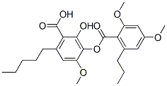3-(2,4-Dimethoxy-6-propylbenzoyloxy)-4-methoxy-6-pentylsalicylic acid CAS#: 548-85-6