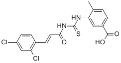 3-[[[[3-(2,4-DICHLOROPHENYL)-1-OXO-2-PROPENYL]AMINO]THIOXOMETHYL]AMINO]-4-METHYL-BENZOIC ACID CAS#: 471274-17-6