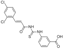 3-[[[[3-(2,4-DICHLOROPHENYL)-1-OXO-2-PROPENYL]AMINO]THIOXOMETHYL]AMINO]-BENZOIC ACID CAS#: 471275-98-6