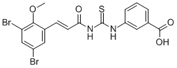3-[[[[3-(3,5-DIBROMO-2-METHOXYPHENYL)-1-OXO-2-PROPENYL]AMINO]THIOXOMETHYL]AMINO]-BENZOIC ACID CAS#: 532403-47-7