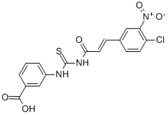 3-[[[[3-(4-CHLORO-3-NITROPHENYL)-1-OXO-2-PROPENYL]AMINO]THIOXOMETHYL]AMINO]-BENZOIC ACID CAS#: 471881-13-7