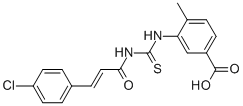 3-[[[[3-(4-CHLOROPHENYL)-1-OXO-2-PROPENYL]AMINO]THIOXOMETHYL]AMINO]-4-METHYL-BENZOIC ACID CAS#: 433965-28-7