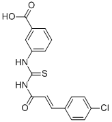 3-[[[[3-(4-CHLOROPHENYL)-1-OXO-2-PROPENYL]AMINO]THIOXOMETHYL]AMINO]-BENZOIC ACID CAS#: 433689-62-4