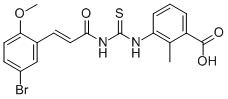 3-[[[[3-(5-BROMO-2-METHOXYPHENYL)-1-OXO-2-PROPENYL]AMINO]THIOXOMETHYL]AMINO]-2-METHYL-BENZOIC ACID CAS#: 536981-21-2