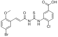 3-[[[[3-(5-BROMO-2-METHOXYPHENYL)-1-OXO-2-PROPENYL]AMINO]THIOXOMETHYL]AMINO]-4-CHLORO-BENZOIC ACID CAS#: 532978-58-8
