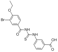 3-[[[(3-BROMO-4-ETHOXYBENZOYL)AMINO]THIOXOMETHYL]AMINO]-BENZOIC ACID CAS#: 462613-53-2