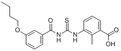 3-[[[(3-BUTOXYBENZOYL)AMINO]THIOXOMETHYL]AMINO]-2-METHYL-BENZOIC ACID CAS#: 535963-12-3