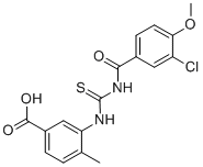 3-[[[(3-CHLORO-4-METHOXYBENZOYL)AMINO]THIOXOMETHYL]AMINO]-4-METHYL-BENZOIC ACID CAS#: 532960-82-0