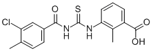 3-[[[(3-CHLORO-4-METHYLBENZOYL)AMINO]THIOXOMETHYL]AMINO]-2-METHYL-BENZOIC ACID CAS#: 434304-15-1