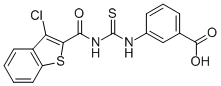 3-[[[[(3-CHLOROBENZO[B]THIEN-2-YL)CARBONYL]AMINO]THIOXOMETHYL]AMINO]-BENZOIC ACID CAS#: 532947-96-9