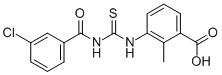 3-[[[(3-CHLOROBENZOYL)AMINO]THIOXOMETHYL]AMINO]-2-METHYL-BENZOIC ACID CAS#: 531545-46-7