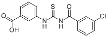 3-[[[(3-CHLOROBENZOYL)AMINO]THIOXOMETHYL]AMINO]-BENZOIC ACID CAS#: 433942-71-3