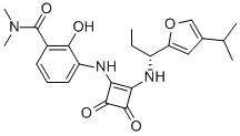3-[[3-[(DIMETHYLAMINO)CARBONYL]-2-HYDROXYPHENYL]AMINO]-4-[[(R)-1-(4-ISOPROPYLFURAN-2-YL)PROPYL]AMINO]CYCLOBUT-3-ENE-1,2-DIONE CAS#: 473728-58-4