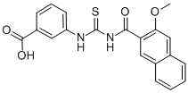 3-[[[[(3-METHOXY-2-NAPHTHALENYL)CARBONYL]AMINO]THIOXOMETHYL]AMINO]-BENZOIC ACID CAS#: 433966-33-7