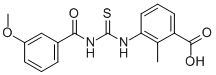 3-[[[(3-METHOXYBENZOYL)AMINO]THIOXOMETHYL]AMINO]-2-METHYL-BENZOIC ACID CAS#: 532940-79-7