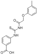 3-[[[[(3-METHYLPHENOXY)ACETYL]AMINO]THIOXOMETHYL]AMINO]-BENZOIC ACID CAS#: 462098-83-5