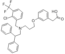3-[3-[N-(2-CHLORO-3-TRIFLUOROMETHYLBENZYL)-(2,2-DIPHENYLETHYL)AMINO]PROPYLOXY]PHENYLACETIC ACID HYDROCHLORIDE CAS#: 405911-09-3