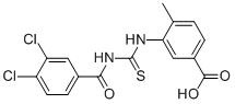 3-[[[(3,4-DICHLOROBENZOYL)AMINO]THIOXOMETHYL]AMINO]-4-METHYL-BENZOIC ACID CAS#: 433941-38-9