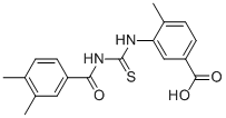 3-[[[(3,4-DIMETHYLBENZOYL)AMINO]THIOXOMETHYL]AMINO]-4-METHYL-BENZOIC ACID CAS#: 433965-38-9