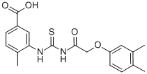 3-[[[[(3,4-DIMETHYLPHENOXY)ACETYL]AMINO]THIOXOMETHYL]AMINO]-4-METHYL-BENZOIC ACID CAS#: 462096-83-9
