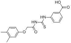 3-[[[[(3,4-DIMETHYLPHENOXY)ACETYL]AMINO]THIOXOMETHYL]AMINO]-BENZOIC ACID CAS#: 433945-42-7