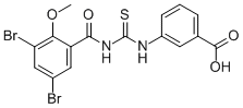 3-[[[(3,5-DIBROMO-2-METHOXYBENZOYL)AMINO]THIOXOMETHYL]AMINO]-BENZOIC ACID CAS#: 533920-65-9