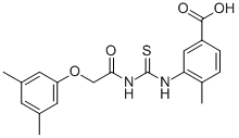 3-[[[[(3,5-DIMETHYLPHENOXY)ACETYL]AMINO]THIOXOMETHYL]AMINO]-4-METHYL-BENZOIC ACID CAS#: 532423-72-6