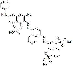 3-[[4-[(1-Hydroxy-6-phenylamino-3-sodiosulfo-2-naphthalenyl)azo]-1-naphthalenyl]azo]naphthalene-1,5-disulfonic acid disodium salt CAS#: 6369-29-5