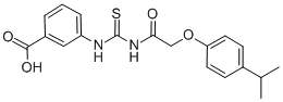 3-[[[[[4-(1-METHYLETHYL)PHENOXY]ACETYL]AMINO]THIOXOMETHYL]AMINO]-BENZOIC ACID CAS#: 462614-57-9