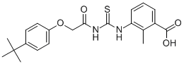 3-[[[[[4-(1,1-DIMETHYLETHYL)PHENOXY]ACETYL]AMINO]THIOXOMETHYL]AMINO]-2-METHYL-BENZOIC ACID CAS#: 535979-38-5