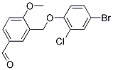 3-(4-BROMO-2-CHLOROPHENOXYMETHYL)-4-METHOXYBENZALDEHYDE CAS#: 400878-06-0
