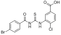 3-[[[(4-BROMOBENZOYL)AMINO]THIOXOMETHYL]AMINO]-4-CHLORO-BENZOIC ACID CAS#: 533922-58-6