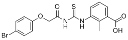 3-[[[[(4-BROMOPHENOXY)ACETYL]AMINO]THIOXOMETHYL]AMINO]-2-METHYL-BENZOIC ACID CAS#: 532420-71-6