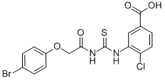 3-[[[[(4-BROMOPHENOXY)ACETYL]AMINO]THIOXOMETHYL]AMINO]-4-CHLORO-BENZOIC ACID CAS#: 535949-06-5